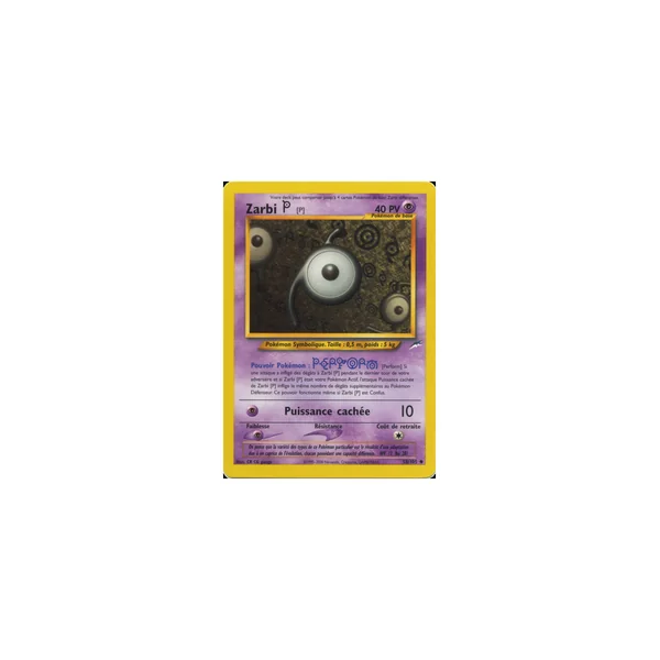 Carte Pokémon Zarbi P 58/105 Peu commune Neo Destiny