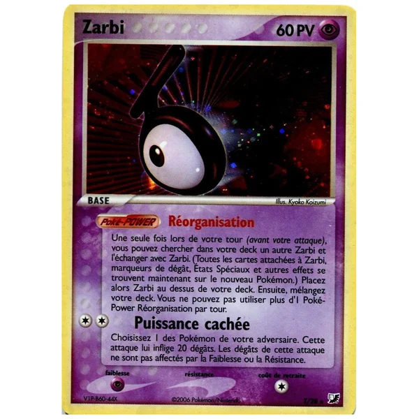 Carte Pokémon Zarbi T/28 Rare Forces Cachées