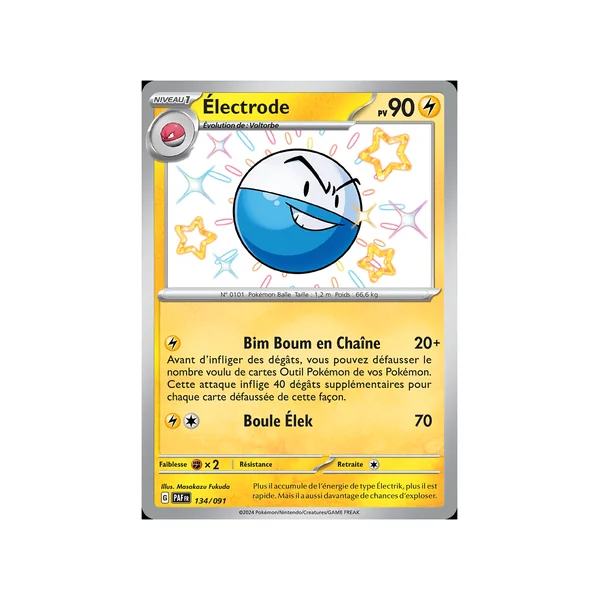 Carte Pokémon Électrode 134/091 Shiny Destinées de Paldea