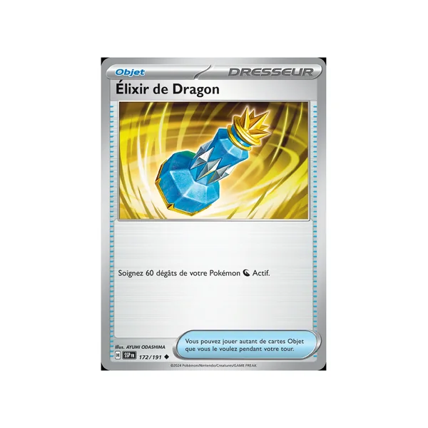Carte Pokémon Élixir de Dragon 172/191 Peu commune Étincelles Déferlantes