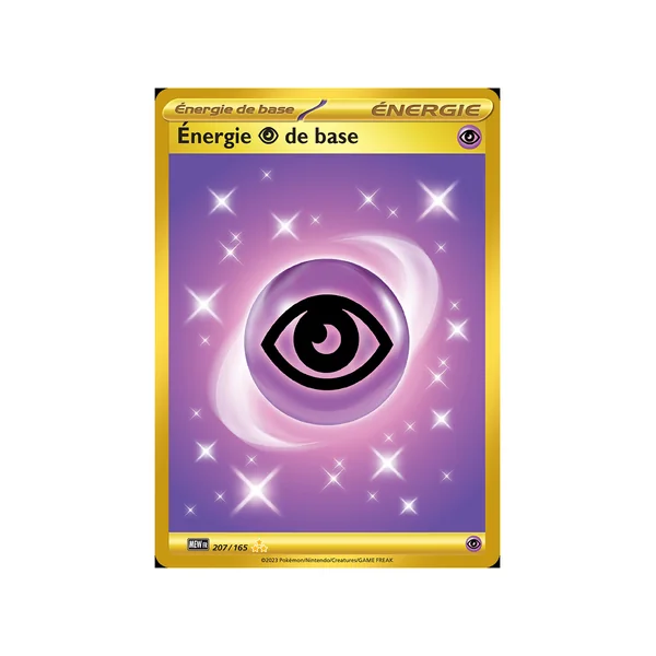 Carte Pokémon Énergie Psy de base 207/165 Gold 151