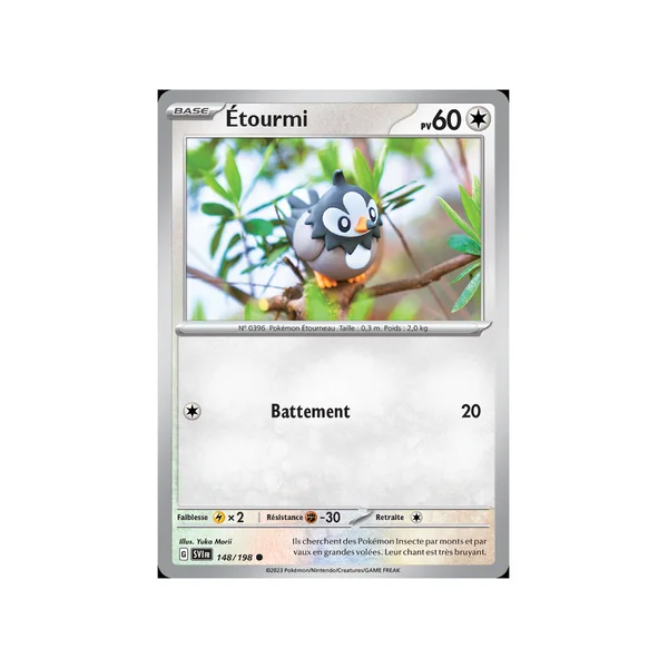 Carte Pokémon Étourmi 148/198 Commune Écarlate et Violet (JCC)