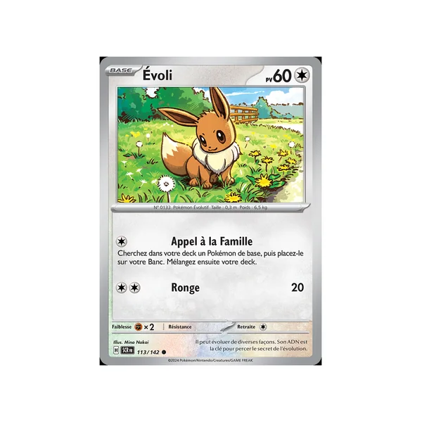 Carte Pokémon Évoli 113/142 Commune Couronne Stellaire