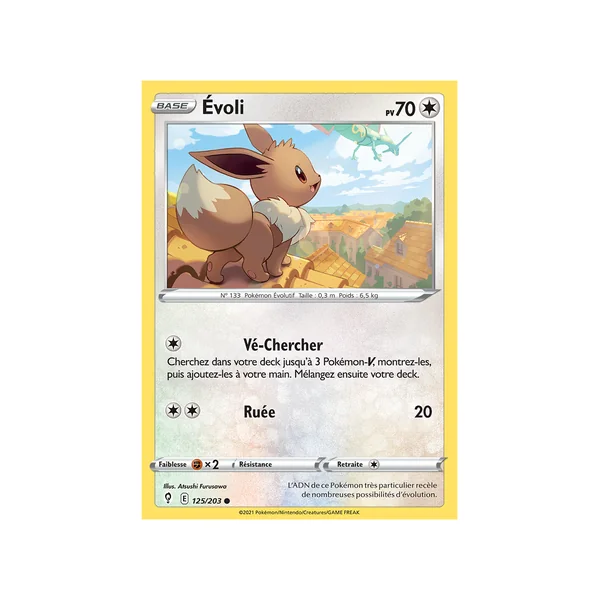Carte Pokémon Évoli 125/203 Commune Évolution Céleste