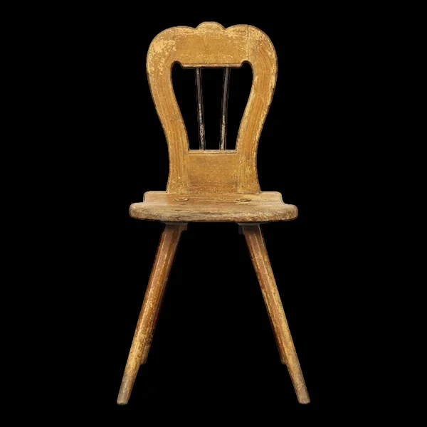 Chaise primitive de montagne antique du 19ème siècle