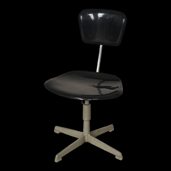 Chaise réglable industrielle réglablemétal Tchécoslovaquie 1960