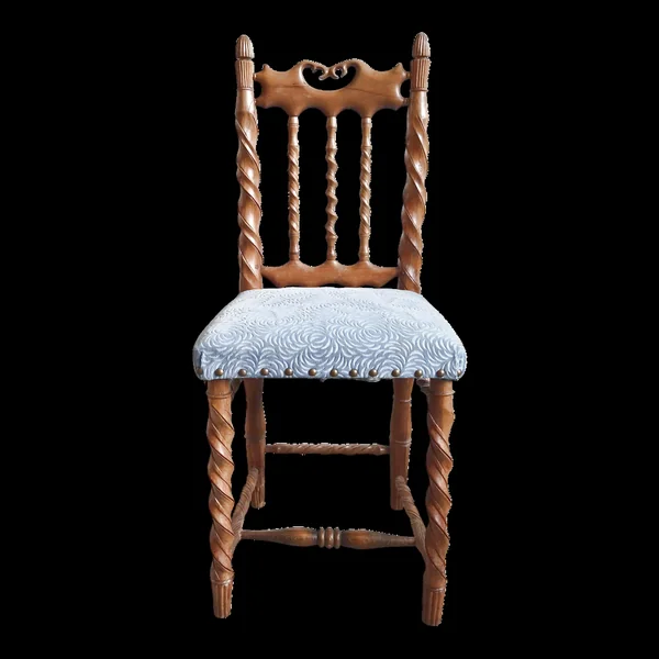 Chaise vintage en bois sculpté