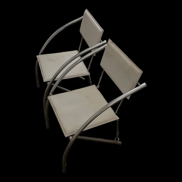 Chaises postmoderne chromées