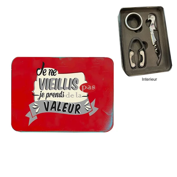 Coffret Boîte Métal Ne vieillis pas - Déco Intemporelle