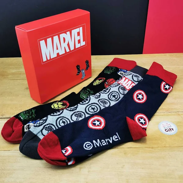 Coffret cadeau 3 paires de chaussettes Marvel 40 - 46