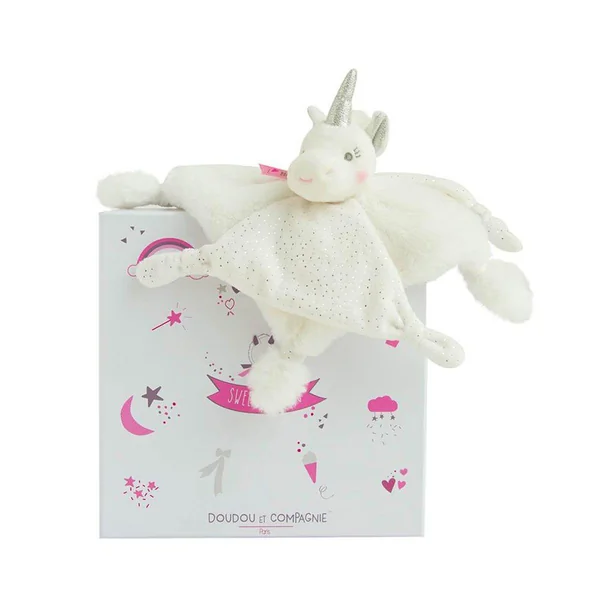 Doudou licorne argent