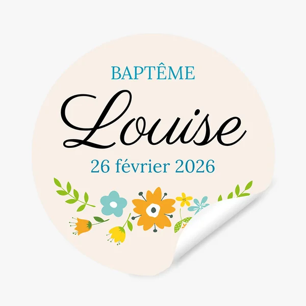 Etiquettes adhésives à personnaliser - Petites fleurs
