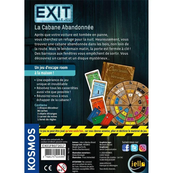 EXIT : Le Jeu - La Cabane Abandonnée