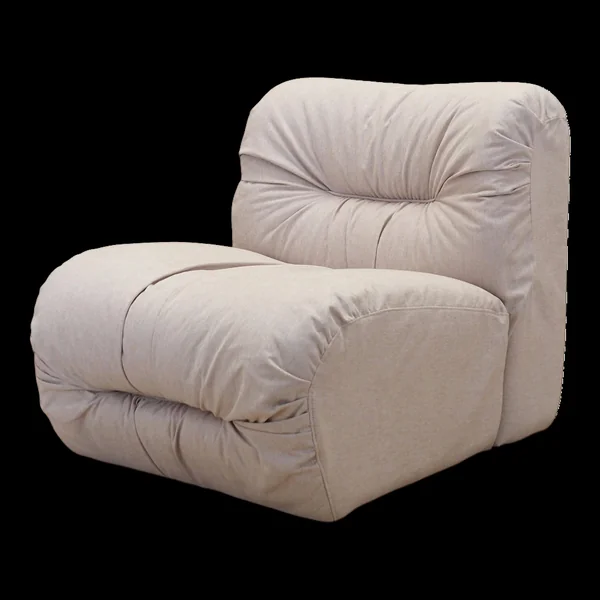 Fauteuil beige, design italien, années 1970, fabrication : Italie