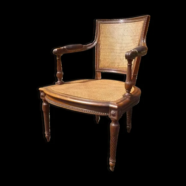 Fauteuil canné époque XIXe