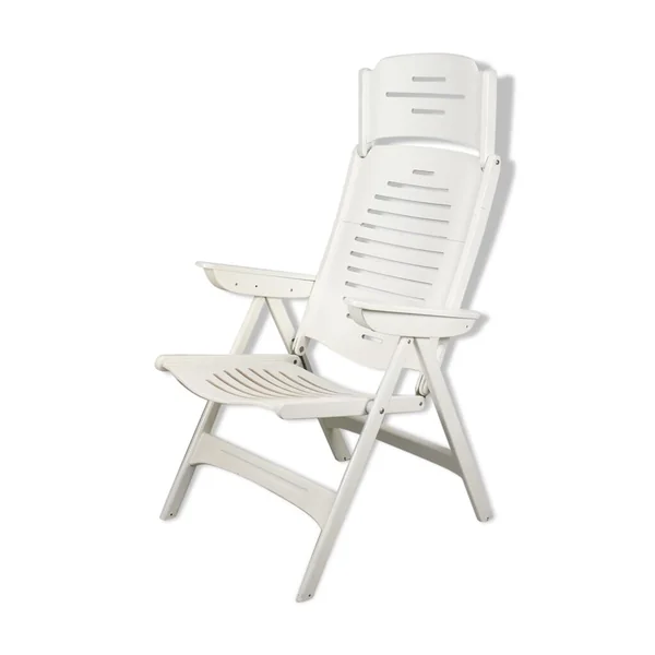 Fauteuil pliant danois vintage avec 5 positions