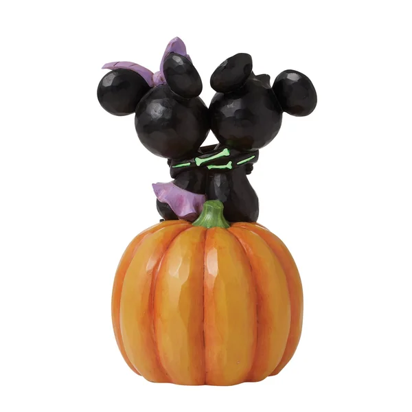 Figurine Citrouille LED Mickey et Minnie squelettes - Disney Traditions