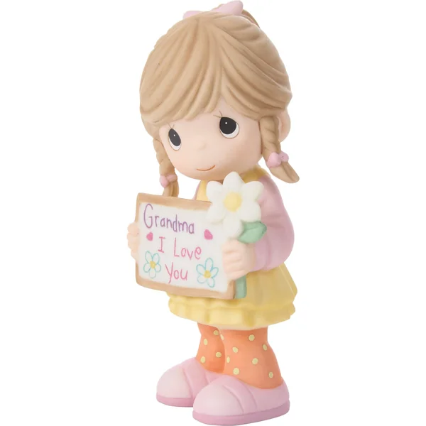 Figurine Fille avec panneau et fleur pour Grand-mère - Precious Moments