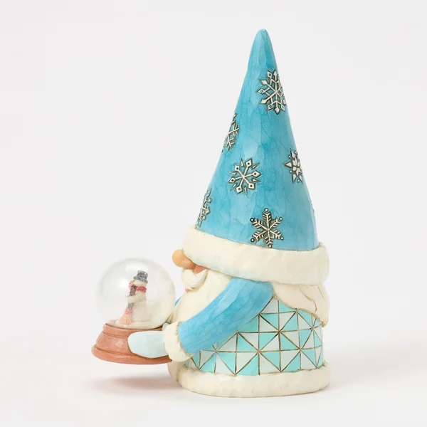 Figurine Gnome de Noël Bleu Mini Boule Neigeuse - Heartwood Creek