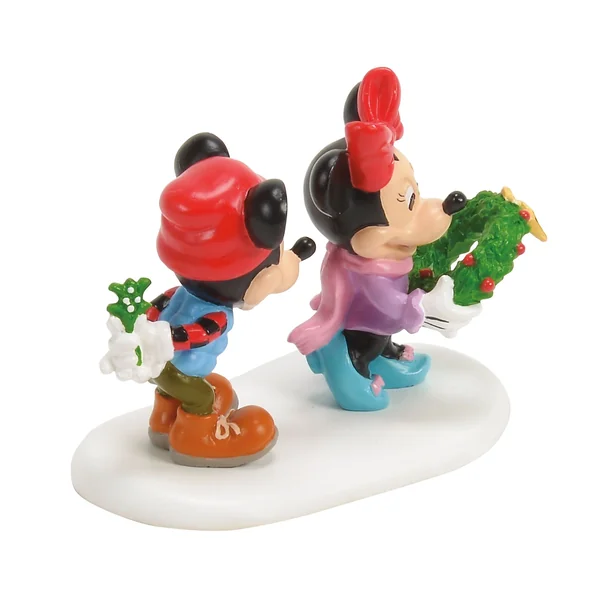 Figurine Mickey et Minne Gui Noël - Disney Village