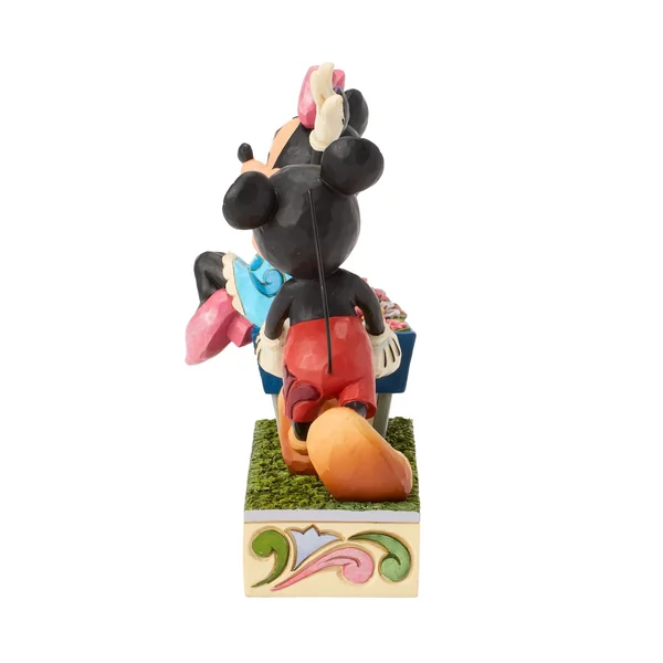 Figurine Mickey et Minnie avec brouette printemps - Disney Traditions