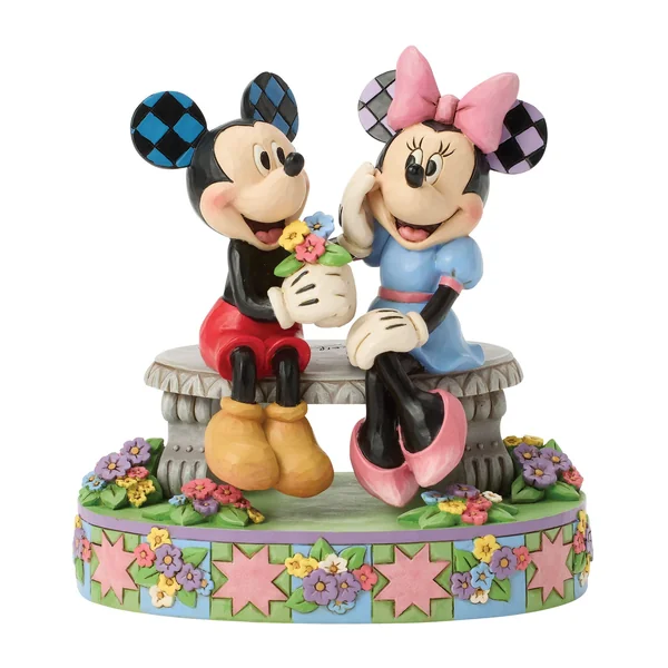 Figurine Mickey et Minnie Bouquet de Fleurs - Disney Traditions