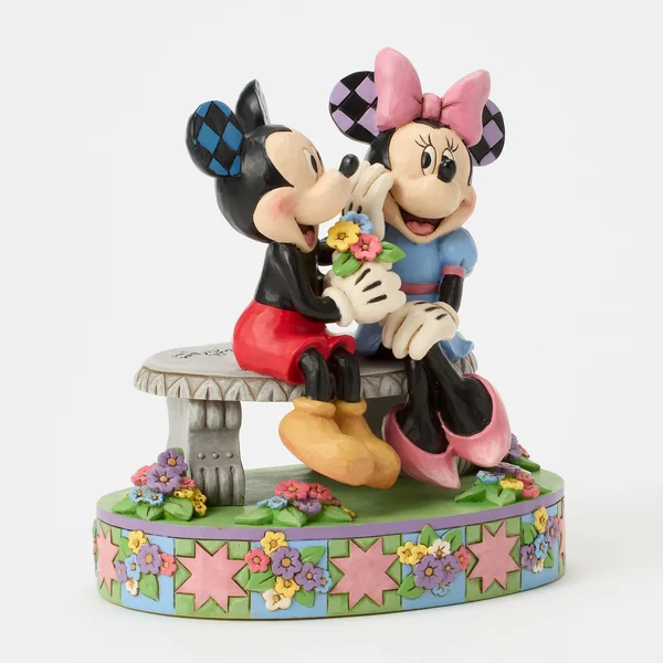 Figurine Mickey et Minnie Bouquet de Fleurs - Disney Traditions