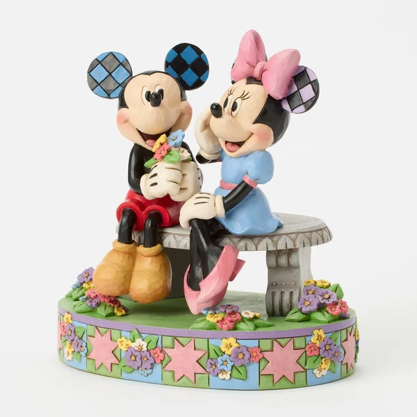 Figurine Mickey et Minnie Bouquet de Fleurs - Disney Traditions