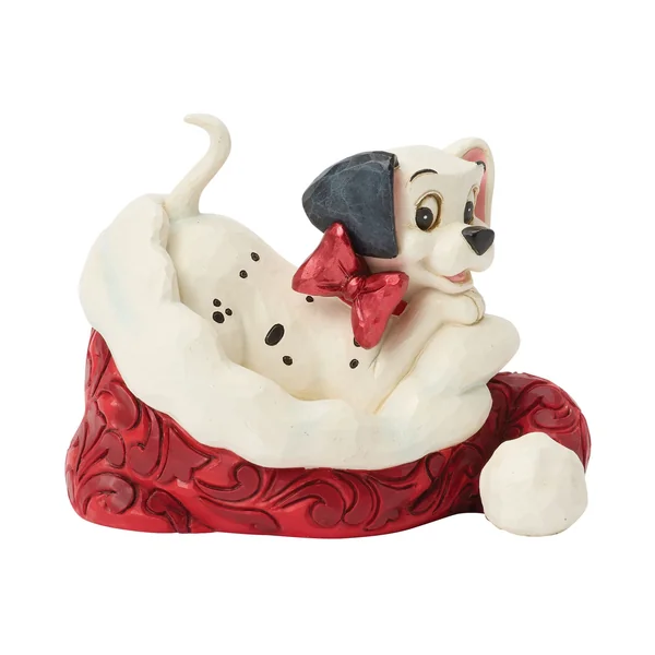 Figurine Mini Dalmatien Bonnet de Noël - Disney Traditions