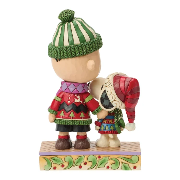 Figurine Snoopy et Charlie Brown Pull de Noël - Peanuts by Jim Shore