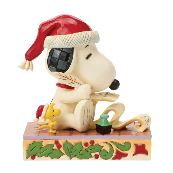Figurine Snoopy et Woodstock Liste de Noël - Peanuts by Jim Shore
