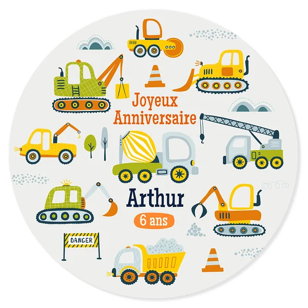 Fotocroc à personnaliser - Engins de chantier