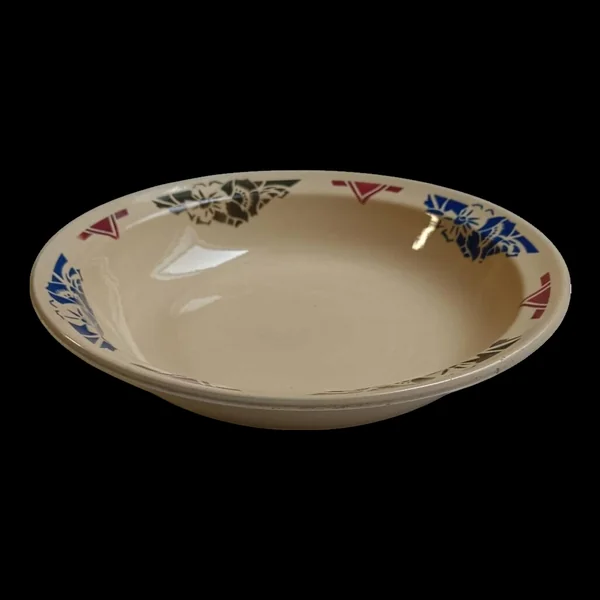 Grand plat creux Badonviller art déco