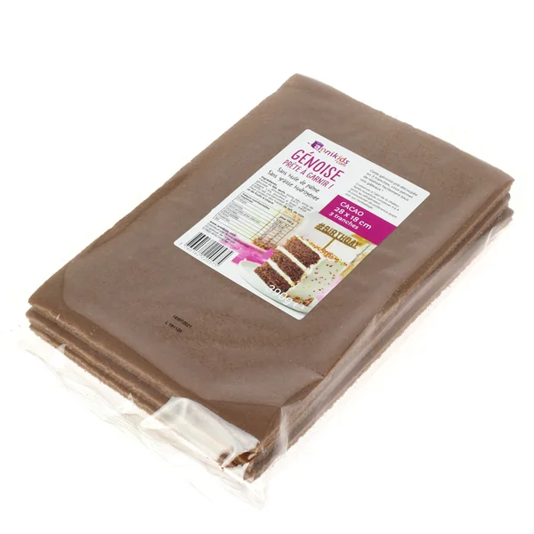 Génoise Cacao tranchée (18 x 28 cm)