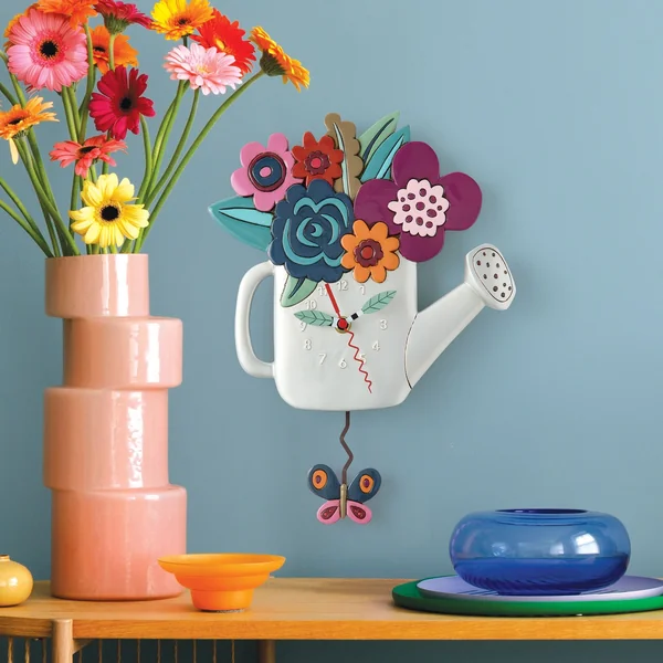 Horloge Arrosoir Fleurs- Allen Designs