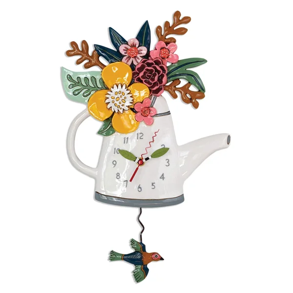 Horloge Arrosoir Fleurs - Allen Designs