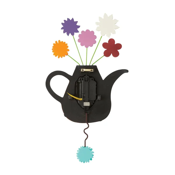 Horloge Théière Fleurs - Allen Designs