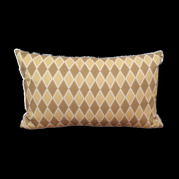 Housse de coussin géométrique blanc jaune 30 x 5o
