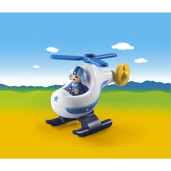 Hélicoptère de police Playmobil 1.2.3 9383