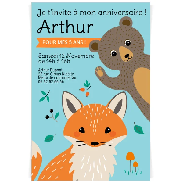 Invitation à personnaliser - 2 amls