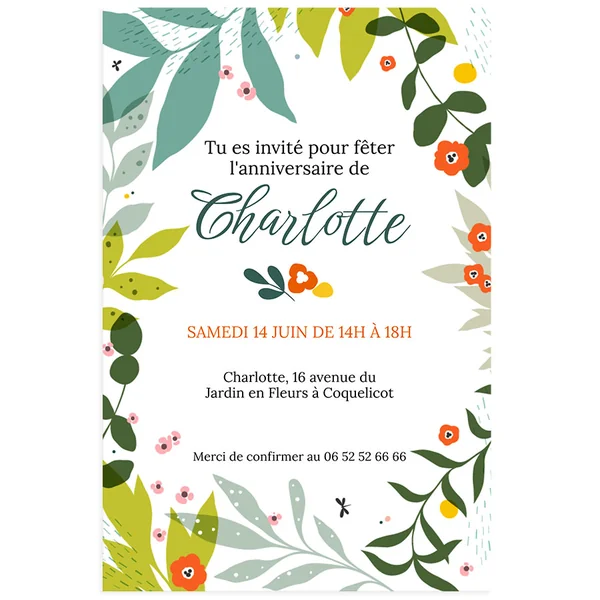 Invitation à personnaliser - Bloom