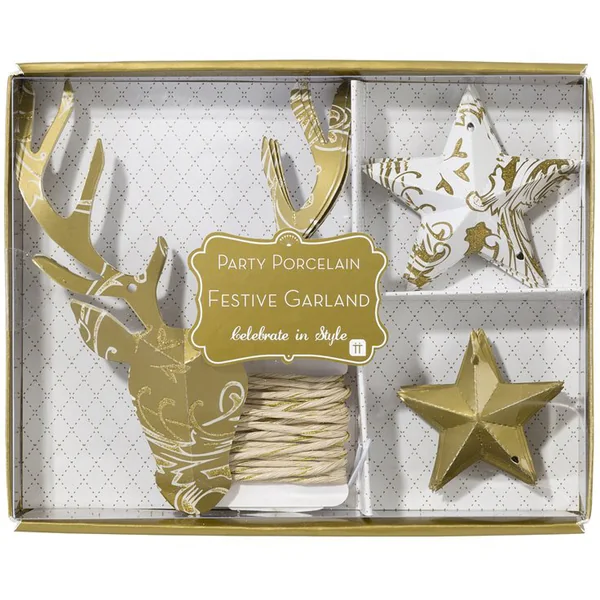 Kit Guirlande Cerf Noël Doré