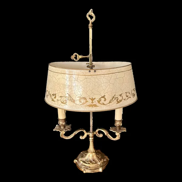 Lampe bouillotte en bronze de style louis xv vers 1850