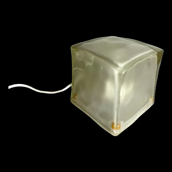 Lampe cube en verre vintage iviken par ikea