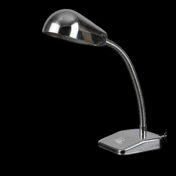 Lampe de bureau vintage en métal chromé