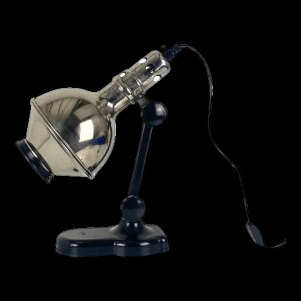 Lampe directionnelle Streamline en chrome et bakélite — vers 1940