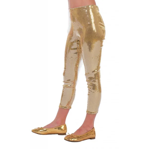 Leggings Paillette Or