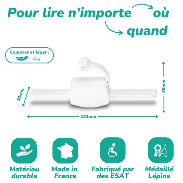 Lizia - La lampe de lecture 3-en-1 - Blanche