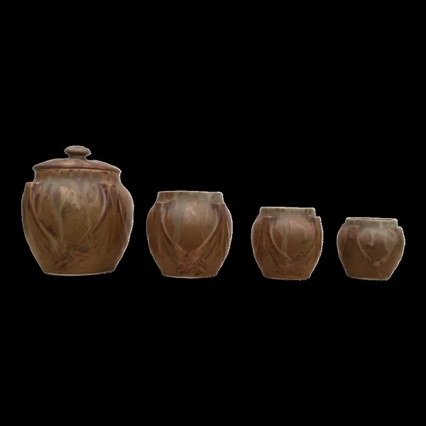 Lot de quatre pots à épices Denbac numérotés