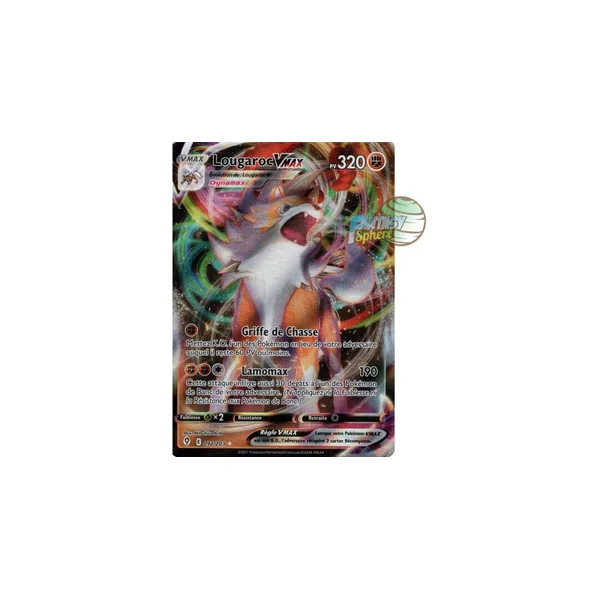 Lougaroc VMAX - Full Art Ultra Rare 92/203 - Epee et Bouclier Evolution Celeste